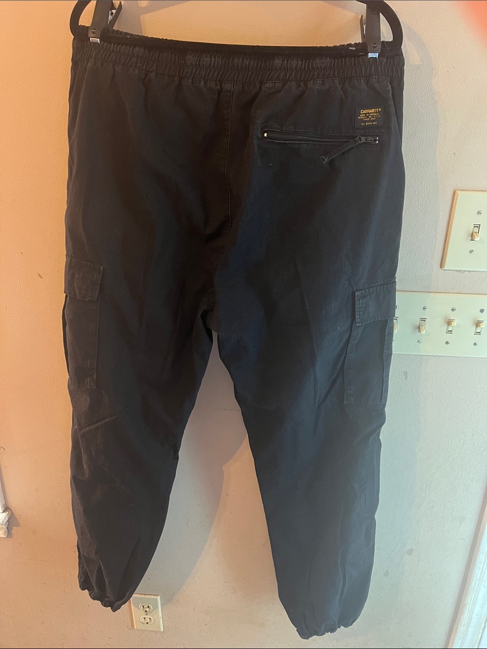 CARHARTT WIP RIPSTOP CARGO JOGGER BLACK SIZE LARGE SEE MEASUREMENTS - Picture 10 of 11